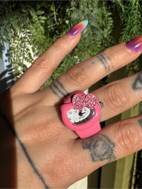 Hello Kitty Pink Bow Watch Ring